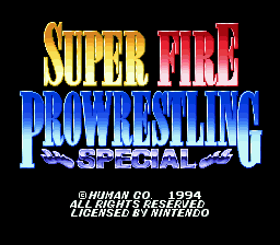 Super Fire Pro Wrestling Special (Japan) Title Screen